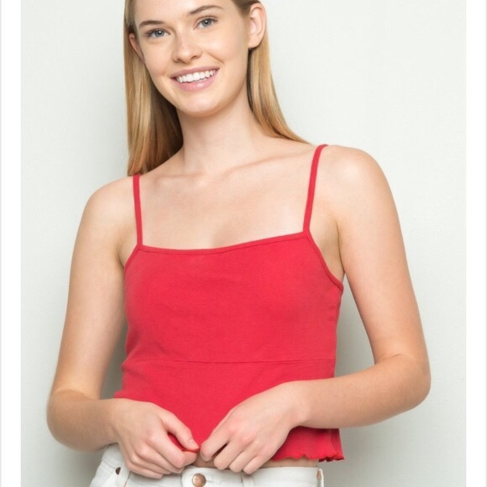 Brandy melville red alani tank top